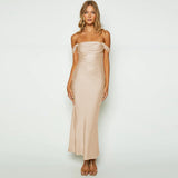 Satin High Waist Dress