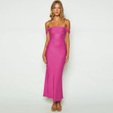 Satin High Waist Dress