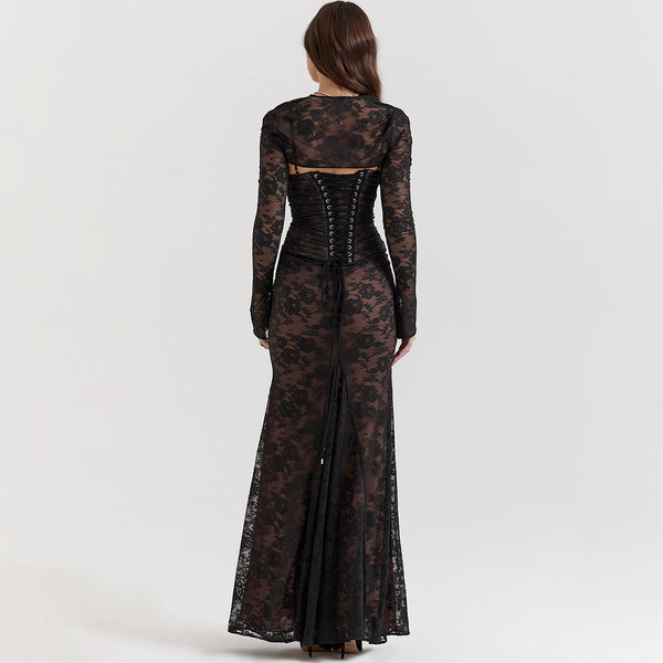 Lace Cappa  Dress Two-piece Elegant Skirt