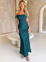 Satin High Waist Dress