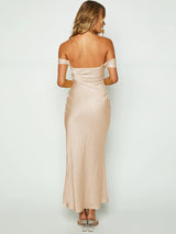 Satin High Waist Dress
