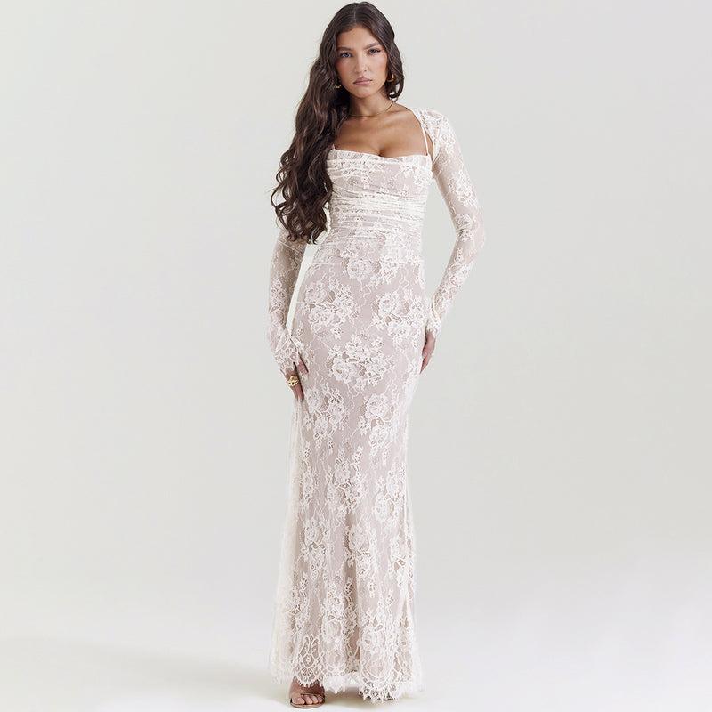 Lace Cappa  Dress Two-piece Elegant Skirt