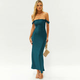 Satin High Waist Dress