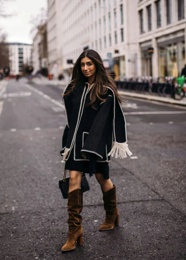 Merino | Luxury coat with scarf