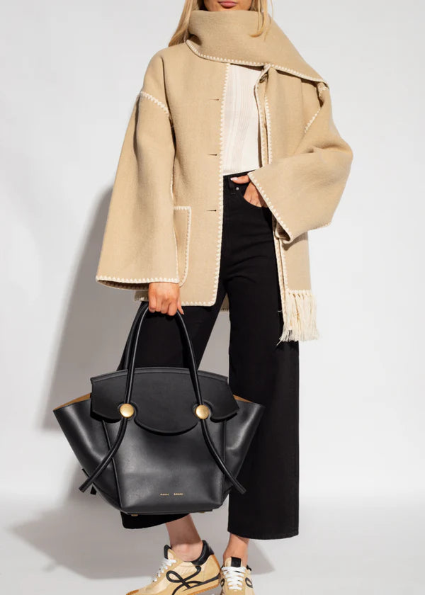 Merino | Luxury coat with scarf