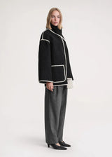 Merino | Luxury coat with scarf