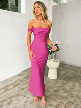 Satin High Waist Dress