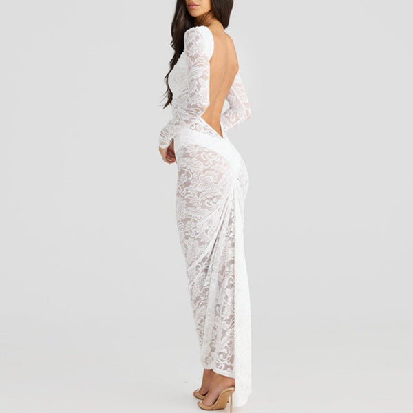 Backless Lace Maxi Dresses