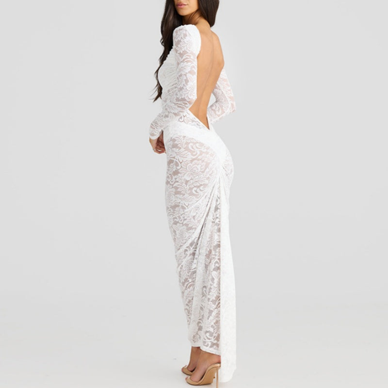 Backless Lace Maxi Dresses