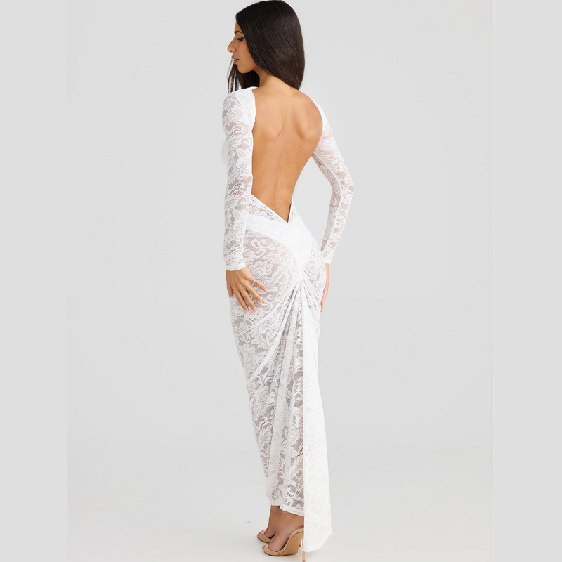 Backless Lace Maxi Dresses
