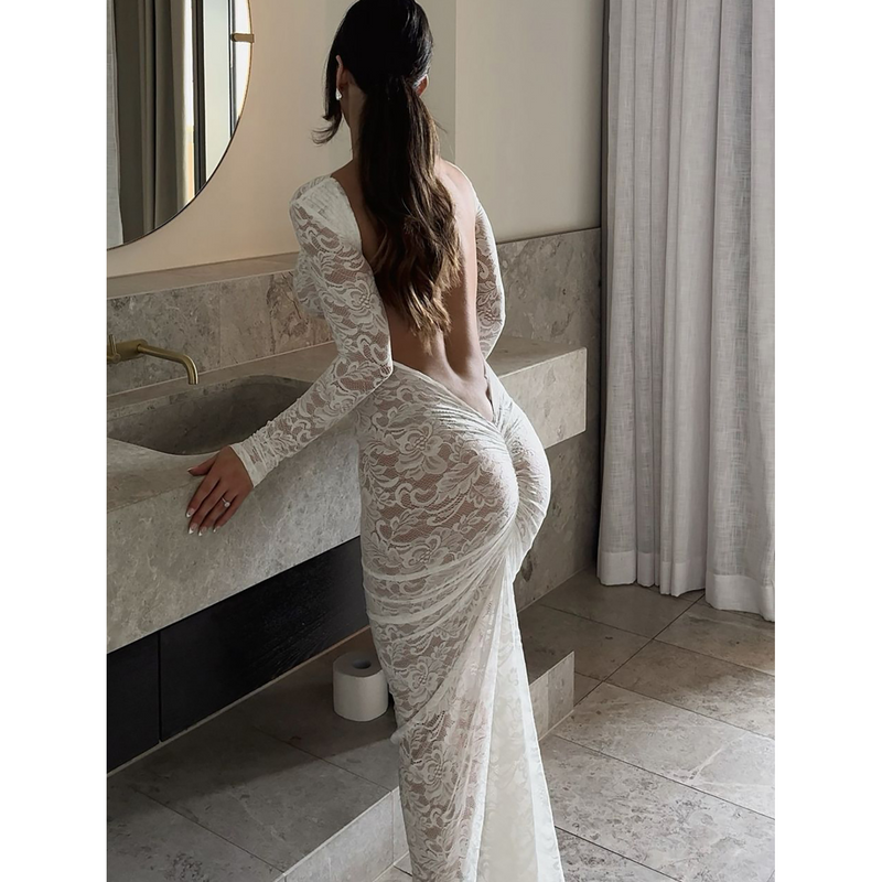 Backless Lace Maxi Dresses
