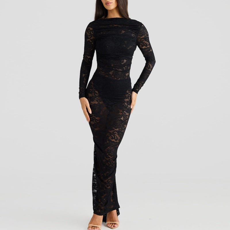 Backless Lace Maxi Dresses