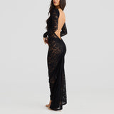 Backless Lace Maxi Dresses