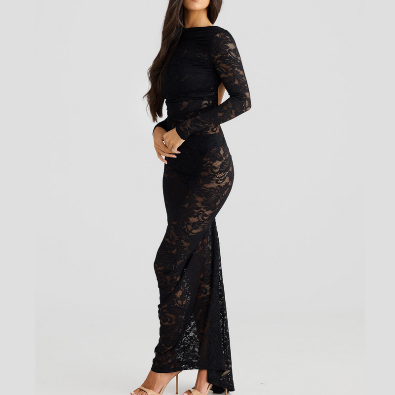 Backless Lace Maxi Dresses