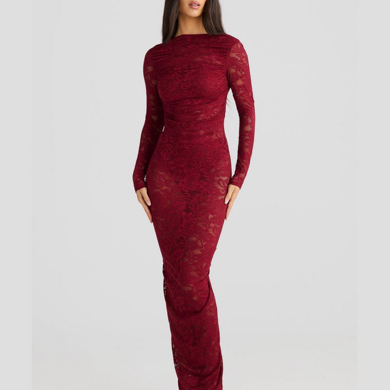 Backless Lace Maxi Dresses