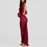 Backless Lace Maxi Dresses